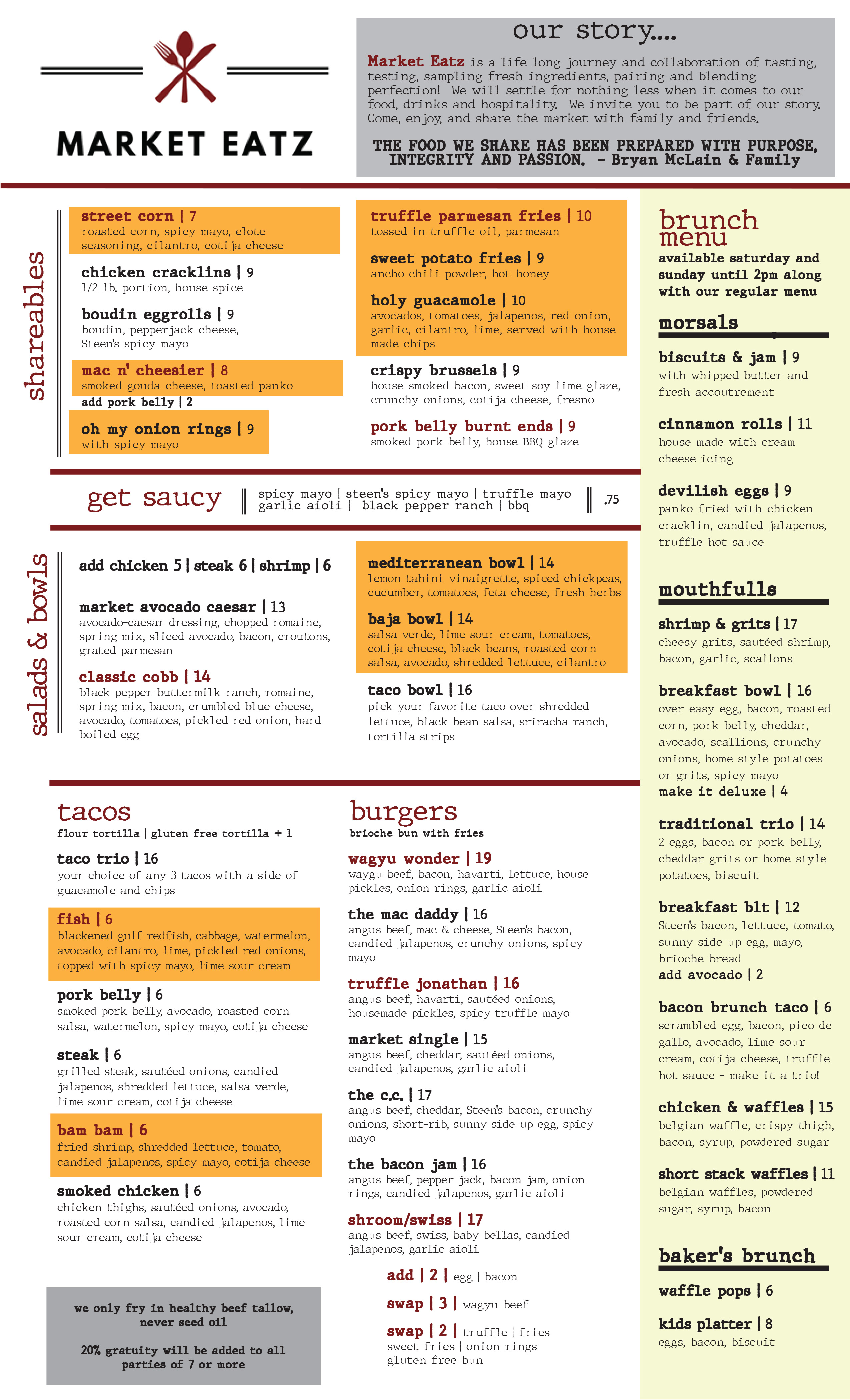 Market Eatz Lafayette Lent Menu Food Meals