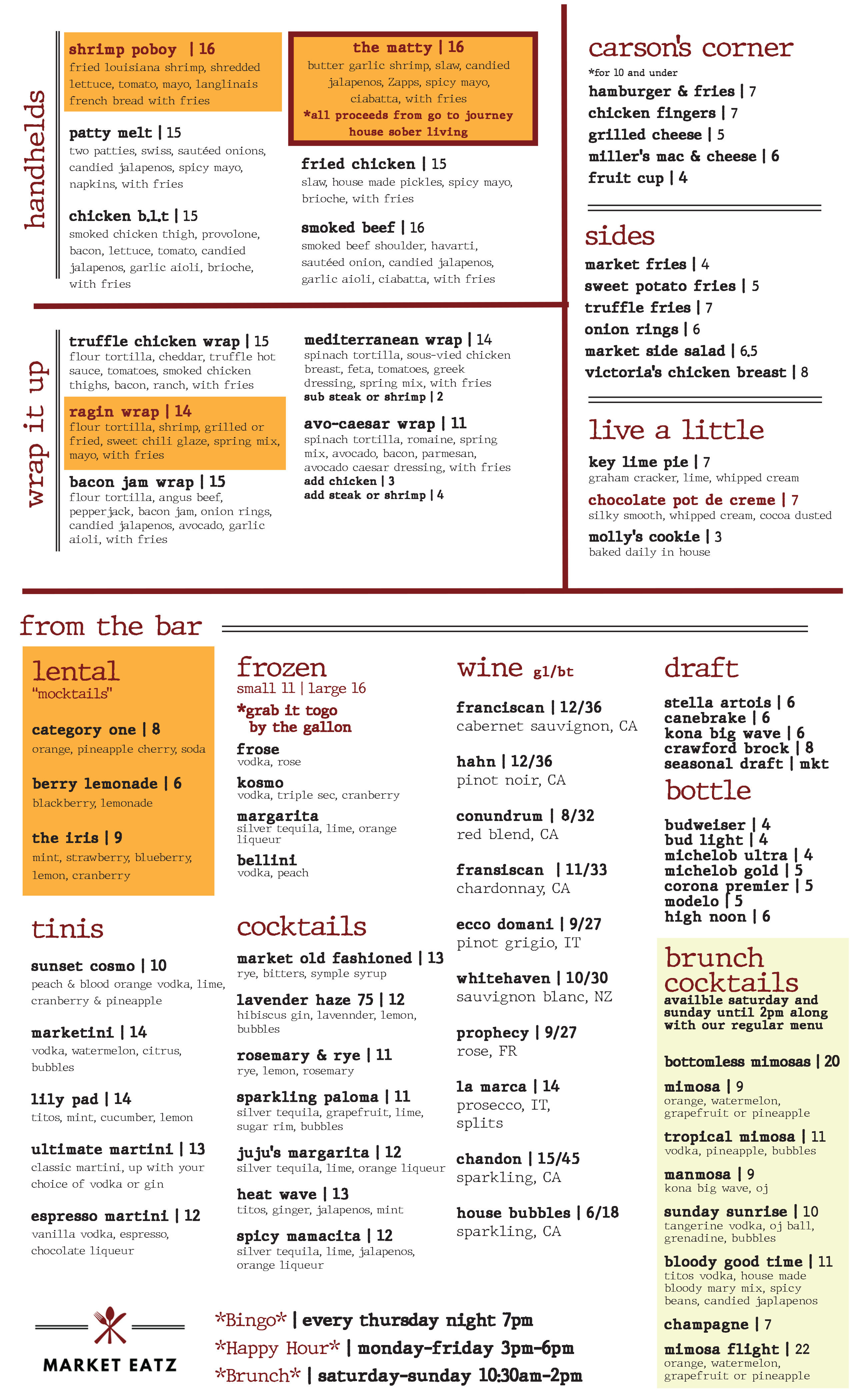 Market Eatz Lafayette Lent Menu Food Meals